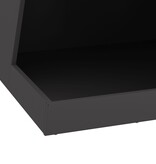 VidaXL Vuurschaal met Houtopslag Zwart 50x50x100 cm Staal