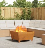 VidaXL Vuurkorf Corten Staal Staal 80 x 80 x 43 cm Duurzaam