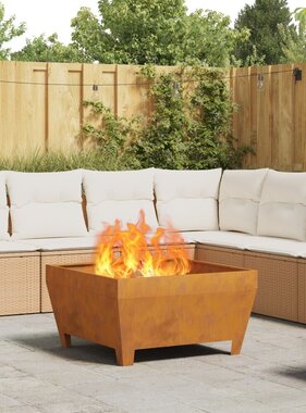 VidaXL Vuurkorf Corten Staal Staal 80 x 80 x 43 cm Duurzaam