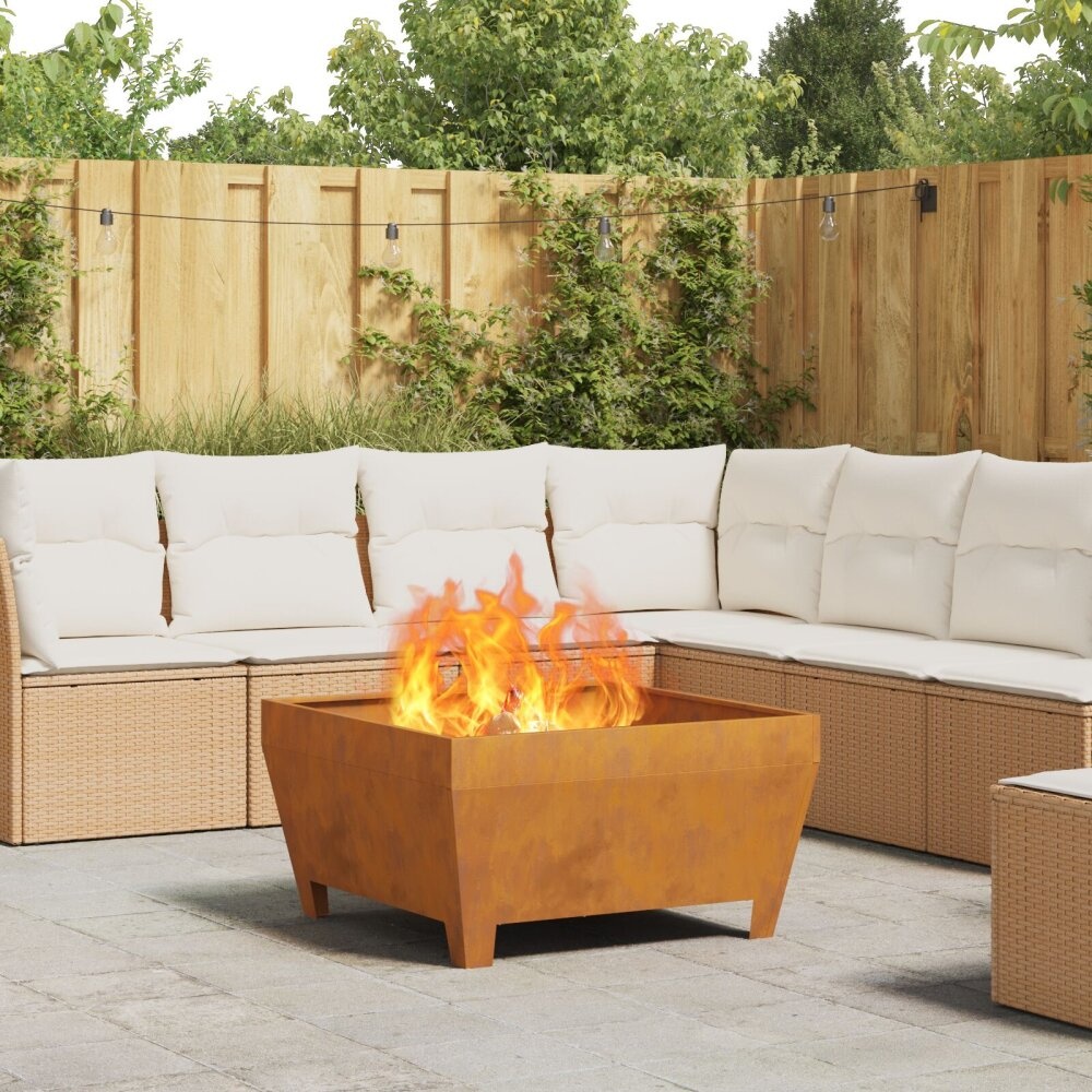 VidaXL Vuurkorf Corten Staal Staal 80 x 80 x 43 cm Duurzaam
