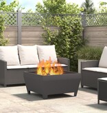 VidaXL Vuurkorf Vierkant Zwart 80x80x43 cm Staal