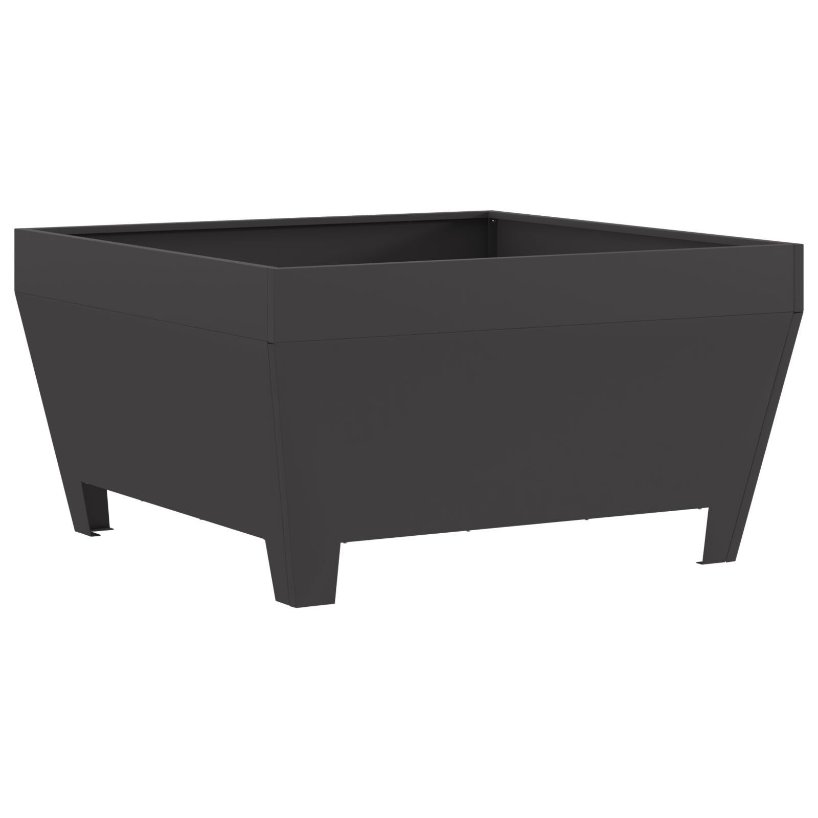 VidaXL Vuurkorf Vierkant Zwart 80x80x43 cm Staal