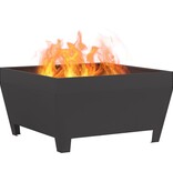 VidaXL Vuurkorf Vierkant Zwart 80x80x43 cm Staal