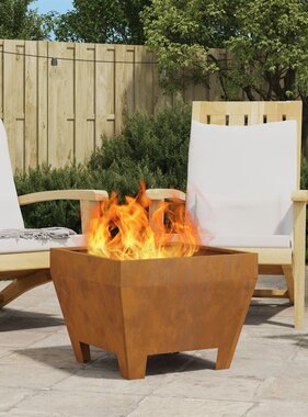 VidaXL Vierkante Vuurkorf 50x50x30 cm Weerbestendig Staal