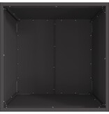 VidaXL Vierkante Vuurkorf Zwart 50x50x30 cm Staal