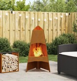 VidaXL Vuurkorf Piramide 50x45x95 cm Verweerd Staal