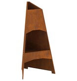 VidaXL Vuurkorf Piramide 50x45x95 cm Verweerd Staal