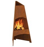 VidaXL Vuurkorf Piramide 50x45x95 cm Verweerd Staal