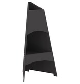 VidaXL Vuurkorf Piramide Zwart 50x45x95 cm Staal