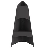 VidaXL Vuurkorf Piramide Zwart 50x45x95 cm Staal