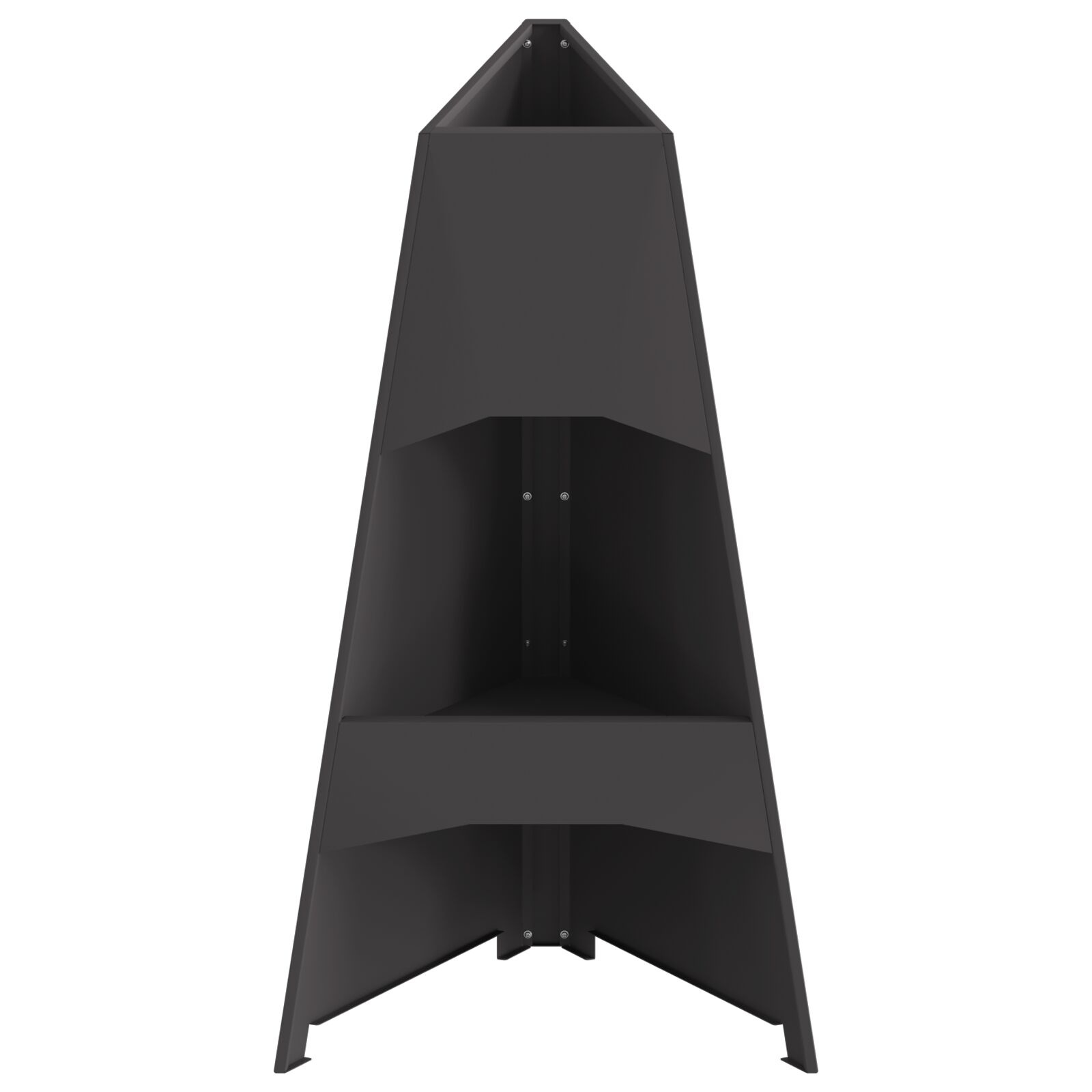 VidaXL Vuurkorf Piramide Zwart 50x45x95 cm Staal