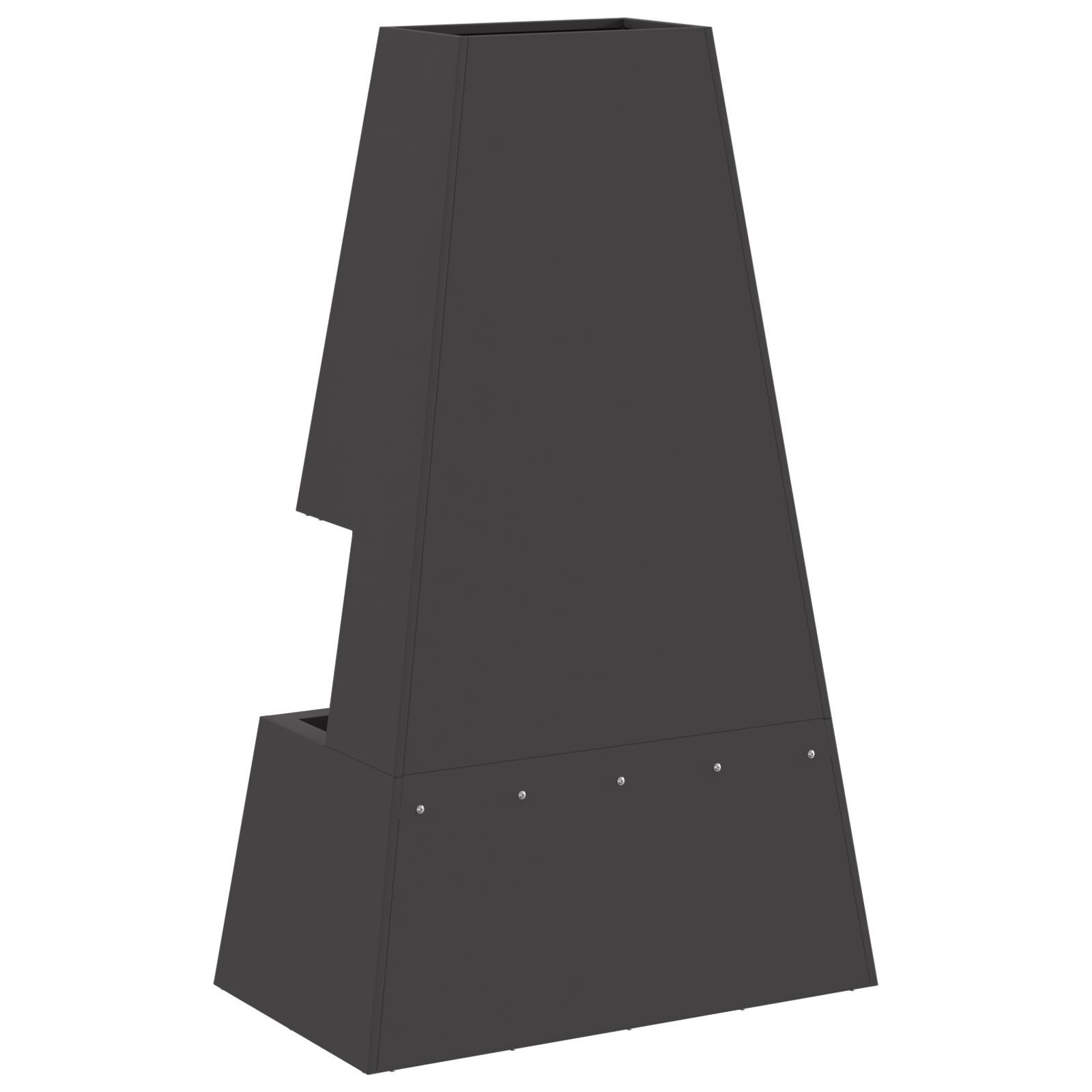 VidaXL Vuurkorf met Houtopslag Zwart 60x35x100 cm Staal