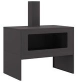 VidaXL Vuurkorf met Schoorsteen Zwart 80x50x96 cm Staal
