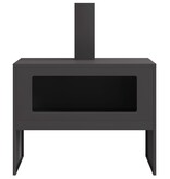 VidaXL Vuurkorf met Schoorsteen Zwart 80x50x96 cm Staal