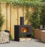 VidaXL Vuurkorf met Schoorsteen Zwart 60x40x96 cm Staal