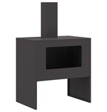 VidaXL Vuurkorf met Schoorsteen Zwart 60x40x96 cm Staal