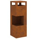 VidaXL Vuurkorf Vierkant 35x35x100 cm Verweerd Staal