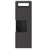 VidaXL Vuurschaal Vierkant Zwart 35x35x100 cm Staal