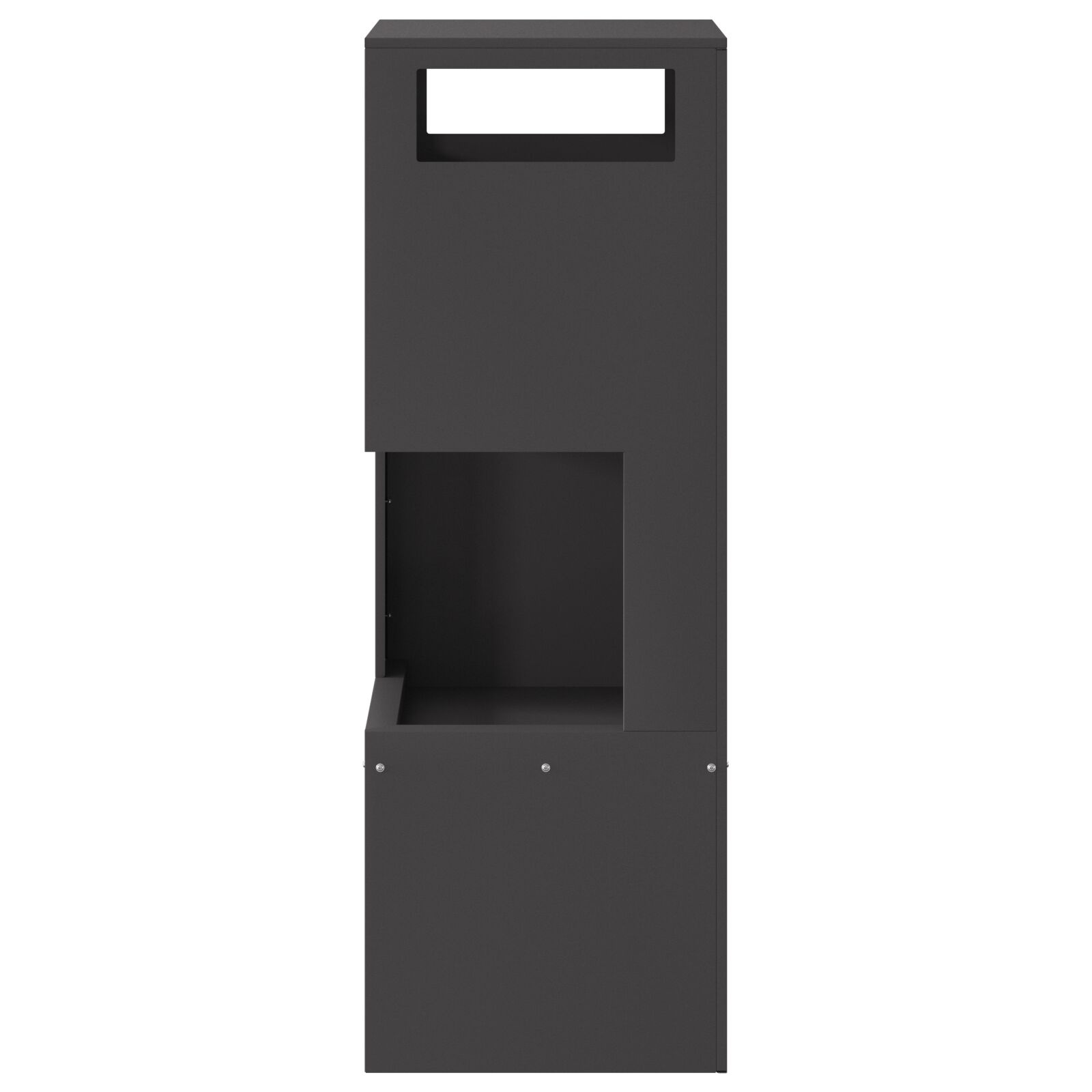 VidaXL Vuurschaal Vierkant Zwart 35x35x100 cm Staal