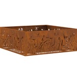 VidaXL Vuurschaal Vierkant 80x80x30 cm Verweerd Staal