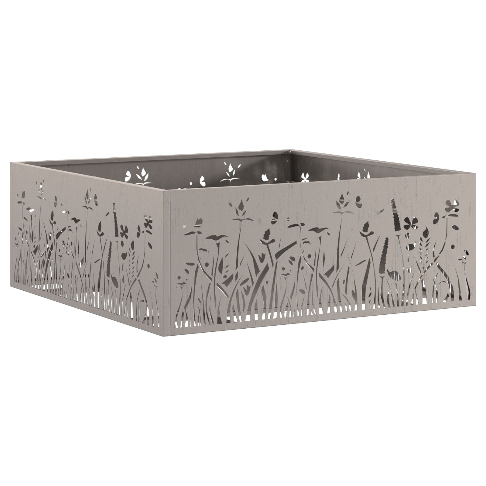 VidaXL Vuurschaal Vierkant 80x80x30 cm Verweerd Staal