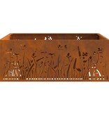 VidaXL Vuurschaal Vierkant 80x80x30 cm Verweerd Staal