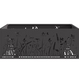 VidaXL Vuurkorf Vierkant Zwart 80x80x30 cm Staal