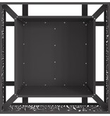 VidaXL Vuurkorf Vierkant Zwart 80x80x30 cm Staal