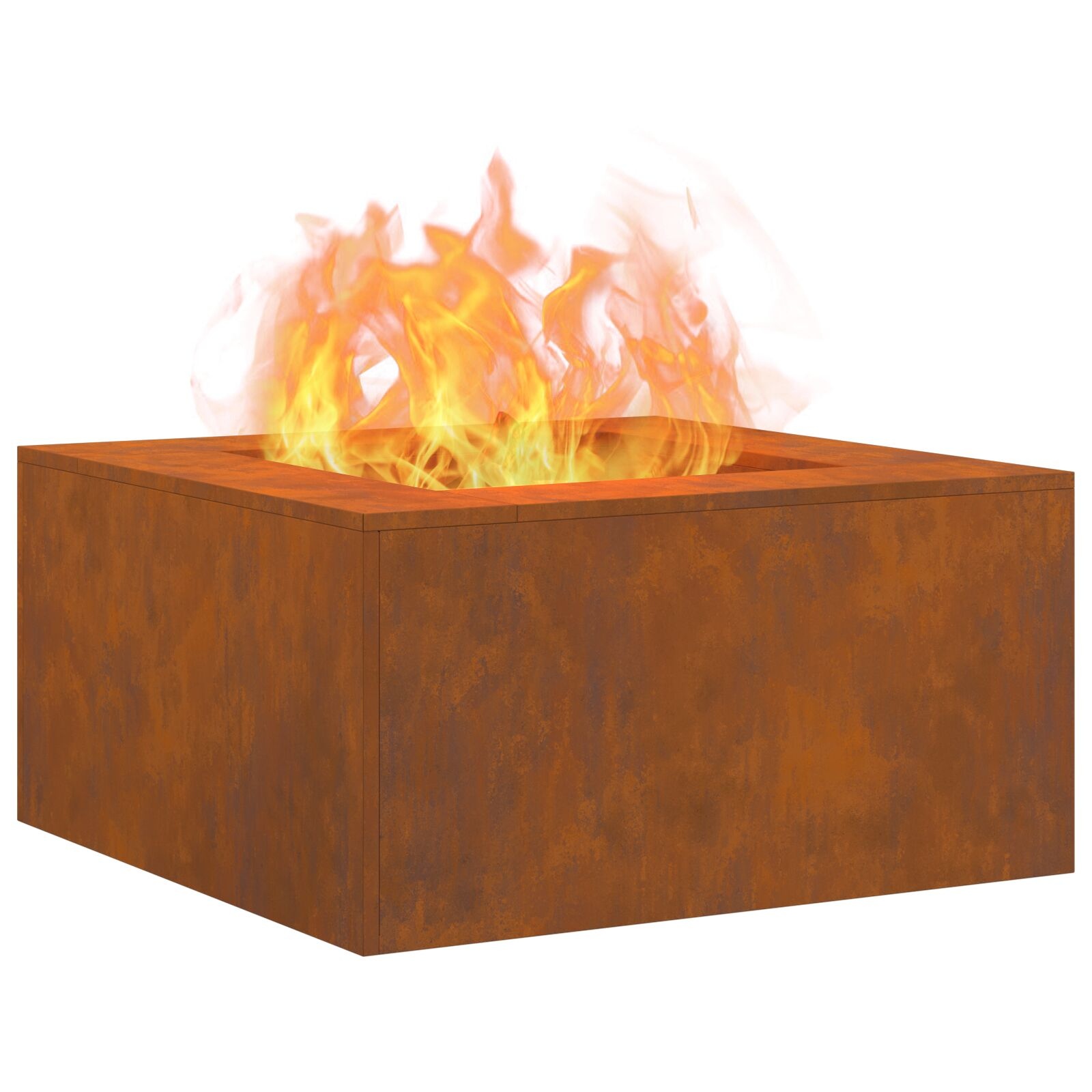 VidaXL Vuurkorf Vierkant 80x80x40 cm Weervast Staal