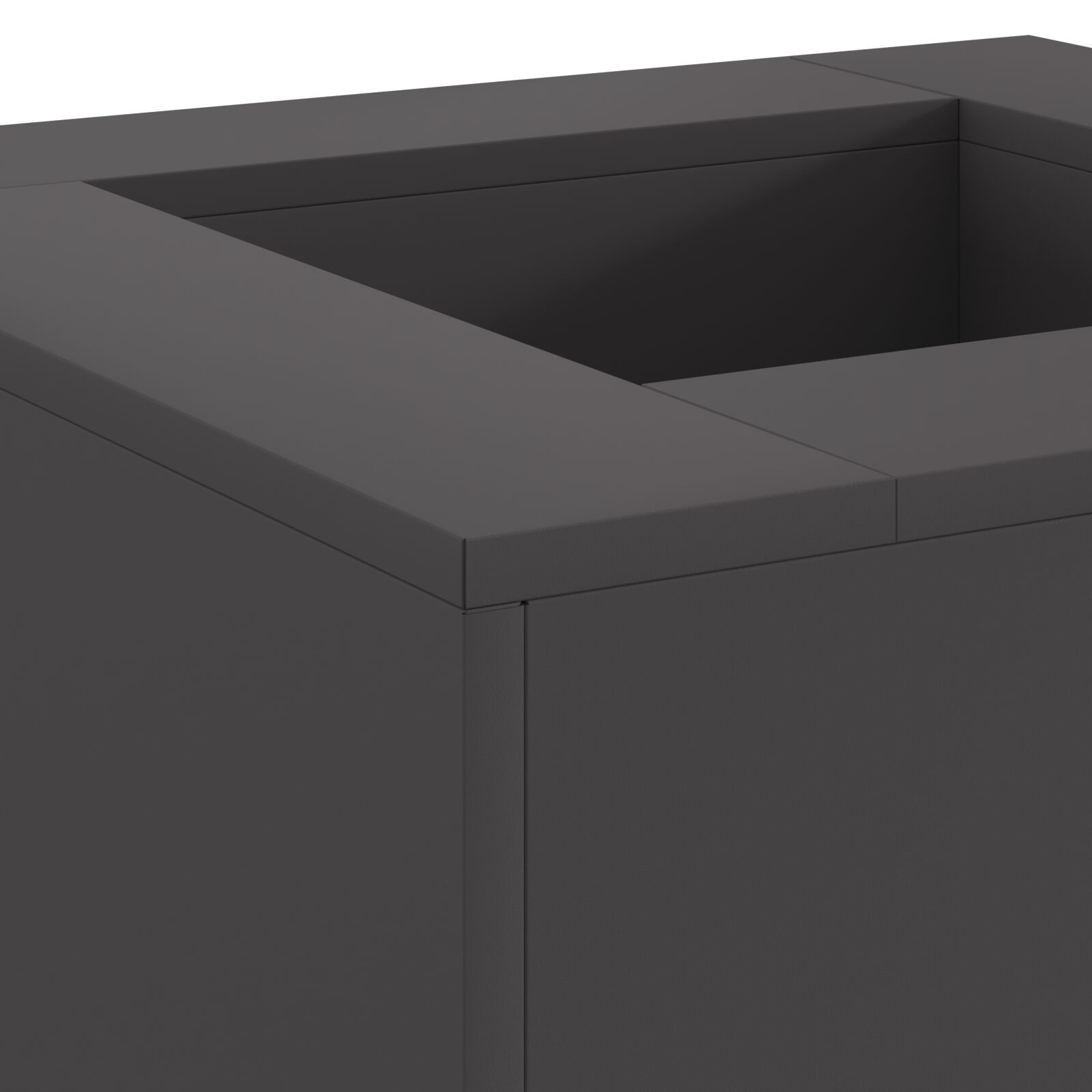 VidaXL Vierkant Vuurkorf Zwart 60x60x30 cm Staal