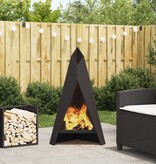 VidaXL Vuurplaats Piramide 58x36x100 cm Weervast Staal