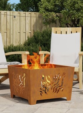 VidaXL Vuurkorf Vierkant 60x60x40 cm Weerbestendig Staal