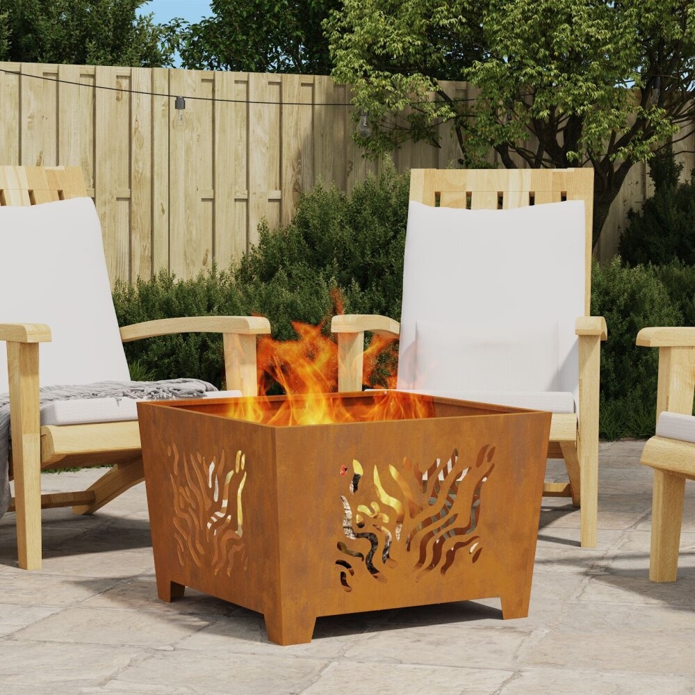 VidaXL Vuurkorf Vierkant 60x60x40 cm Weerbestendig Staal