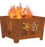 VidaXL Vuurkorf Vierkant 60x60x40 cm Weerbestendig Staal