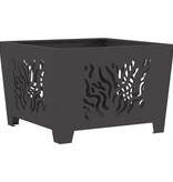 VidaXL Vuurkorf Vierkant Zwart 60x60x40 cm Staal