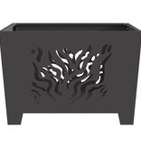VidaXL Vuurkorf Vierkant Zwart 60x60x40 cm Staal