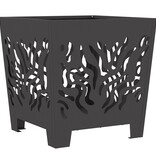 VidaXL Vuurkorf Vierkant Zwart 40x40x40 cm Staal