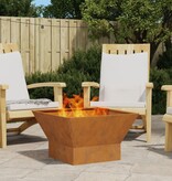 VidaXL Vuurkorf Vierkant Zwart 60x60x35 cm Weerbestendig Staal