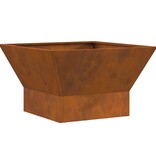 VidaXL Vuurkorf Vierkant Zwart 60x60x35 cm Weerbestendig Staal