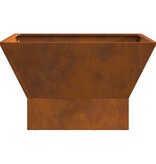 VidaXL Vuurkorf Vierkant Zwart 60x60x35 cm Weerbestendig Staal