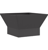 VidaXL Vuurschaal Vierkant Zwart 60x60x35 cm Staal