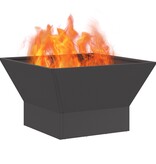 VidaXL Vuurschaal Vierkant Zwart 60x60x35 cm Staal