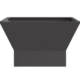 VidaXL Vuurschaal Vierkant Zwart 60x60x35 cm Staal