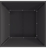 VidaXL Vuurschaal Vierkant Zwart 60x60x35 cm Staal