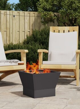 VidaXL Vuurkorf Vierkant Zwart 40x40x30 cm Staal