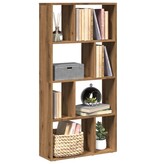 VidaXL Boekenkast 60x20x120 cm bewerkt hout artisanaal eikenkleurig