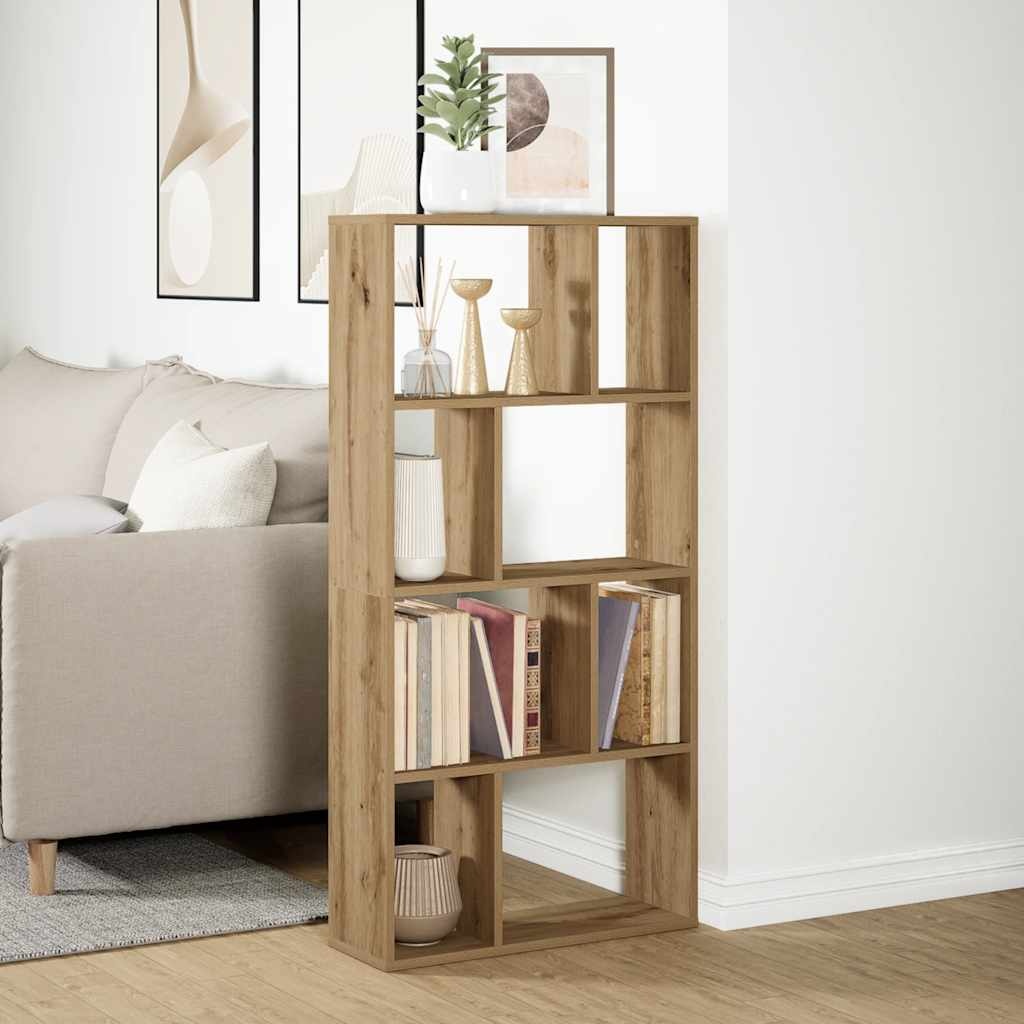 VidaXL Boekenkast 60x20x120 cm bewerkt hout artisanaal eikenkleurig