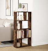 VidaXL Boekenkast 60x20x120 cm bewerkt hout gerookt eikenkleurig