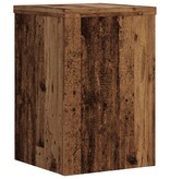 VidaXL Plantenstandaards 2 st 20x20x30 cm bewerkt hout oud houtkleurig