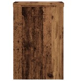 VidaXL Plantenstandaards 2 st 20x20x30 cm bewerkt hout oud houtkleurig